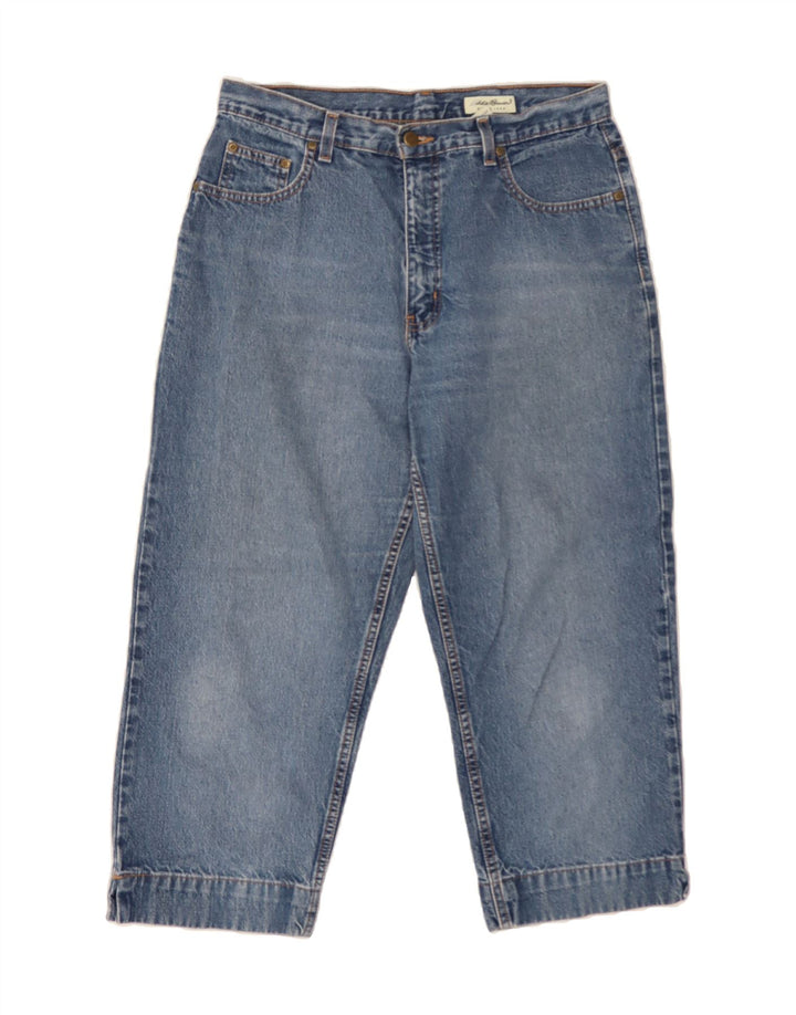 EDDIE BAUER Womens Capri Jeans US 12 Large W32 L23 Blue Cotton Vintage Eddie Bauer and Second-Hand Eddie Bauer from Messina Hembry 