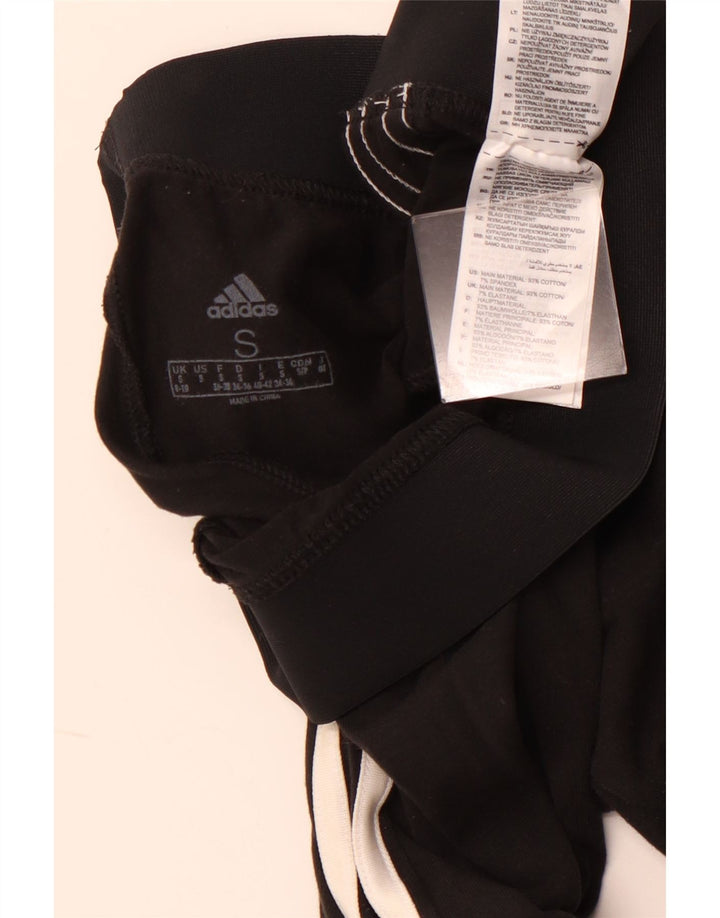 Legginsy damskie ADIDAS UK 8/10, małe, czarne, bawełniane