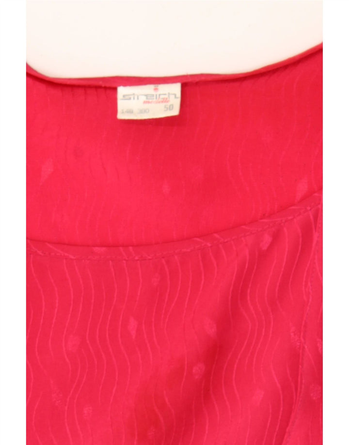 VINTAGE Womens 3/4 Sleeve Blouse Top IT 50 XL Pink Striped Polyester Vintage Vintage and Second-Hand Vintage from Messina Hembry 