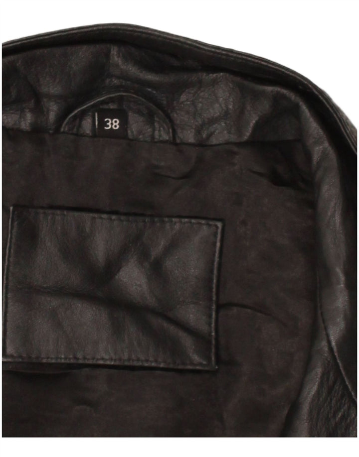 VINTAGE Womens Bomber Jacket EU 38 Medium Black