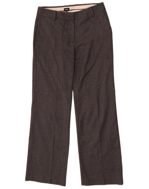 Hobbs Womens Straight Chino Trousers UK 12 Medium W30 L32 Grey Wool