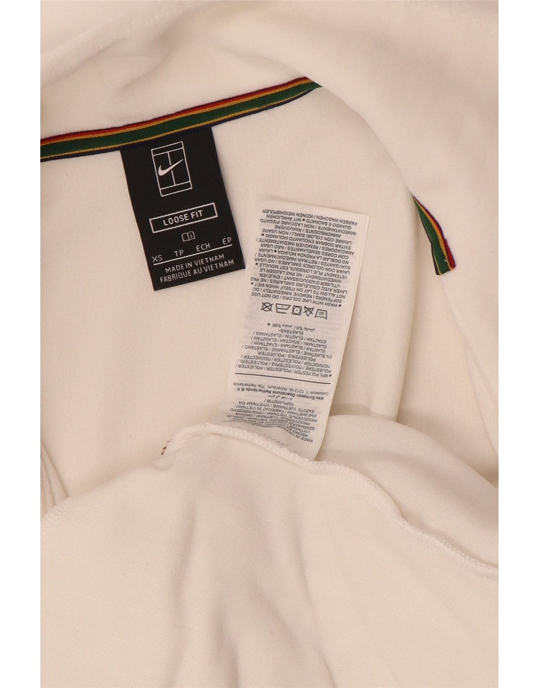 Męska bluza dresowa Nike XS, biała, poliestrowa