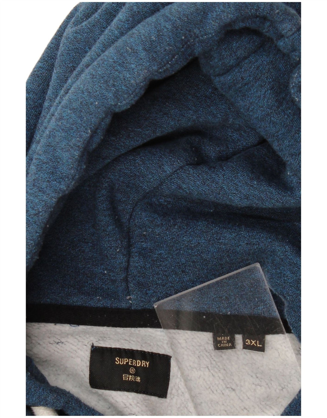 Męski sweter z kapturem Superdry Graphic 3XL, niebieski, bawełniany