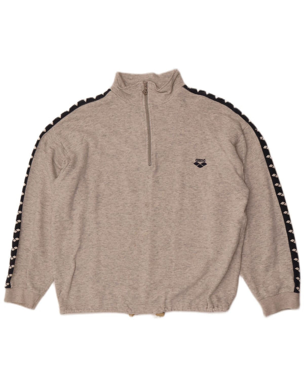 Damska bluza oversize z grafiką Arena UK 18 XL, szary, blok kolorów