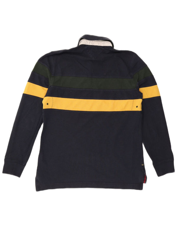 Męska koszulka polo do rugby Tommy Hilfiger, mała, granatowa, z blokami kolorów