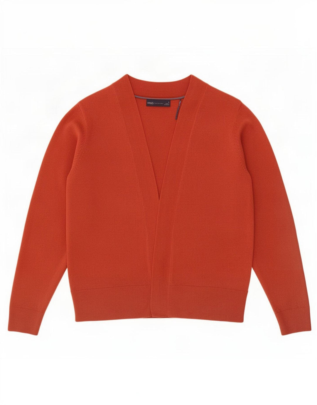 Marks & Spencer Damski sweter rozpinany UK 14 Średni brązowy akryl