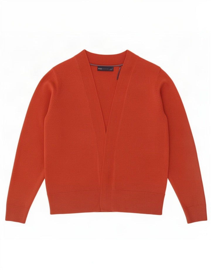 Marks & Spencer Damski sweter rozpinany UK 14 Średni brązowy akryl