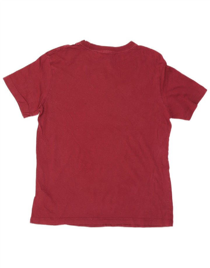 Męski T-shirt z grafiką Nike, mały, bordowy, bawełniany