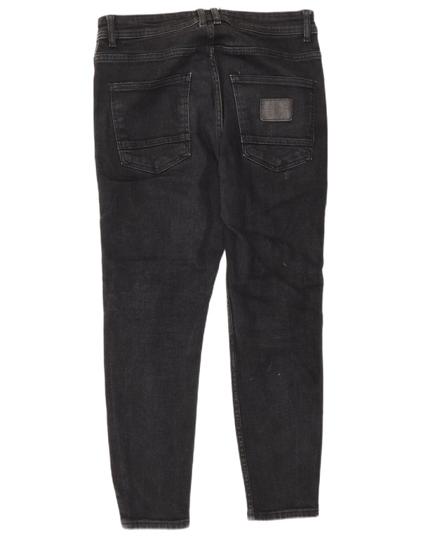 Męskie jeansy obcisłe Zara EU 40 Medium W31 L26 Czarne bawełniane
