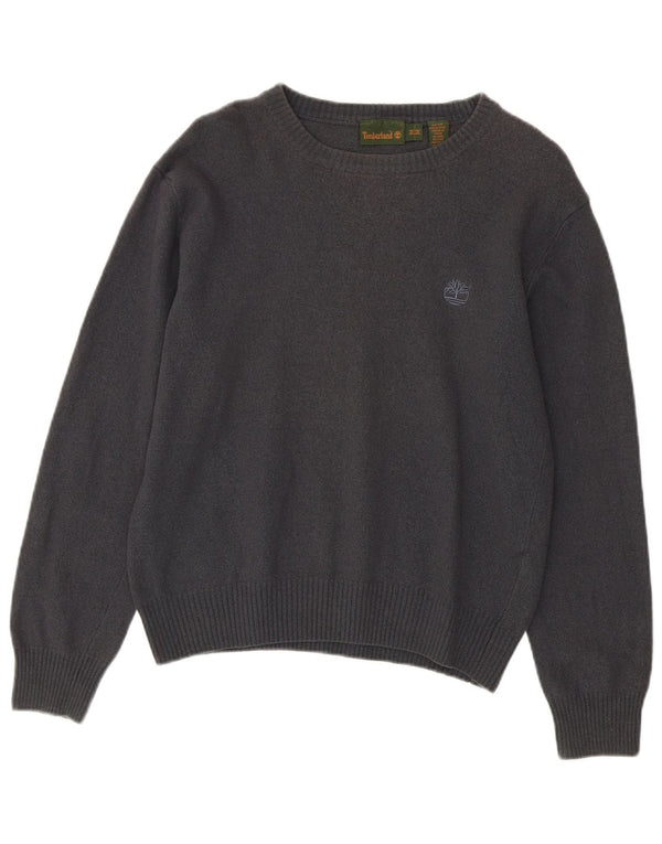 Damski sweter TIMBERLAND z dekoltem w łódkę UK 14 Średnioszary wełniany