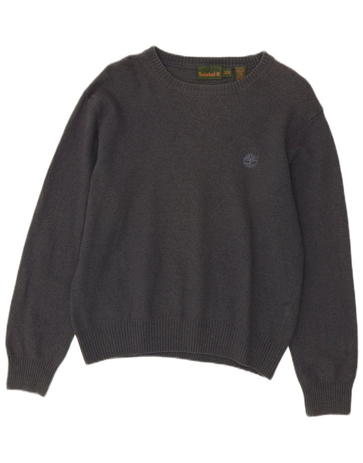 Damski sweter TIMBERLAND z dekoltem w łódkę UK 14 Średnioszary wełniany