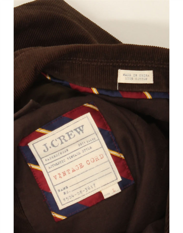 J. CREW Męska sztruksowa marynarka zapinana na 3 guziki UK 40, duża, brązowa, bawełniana