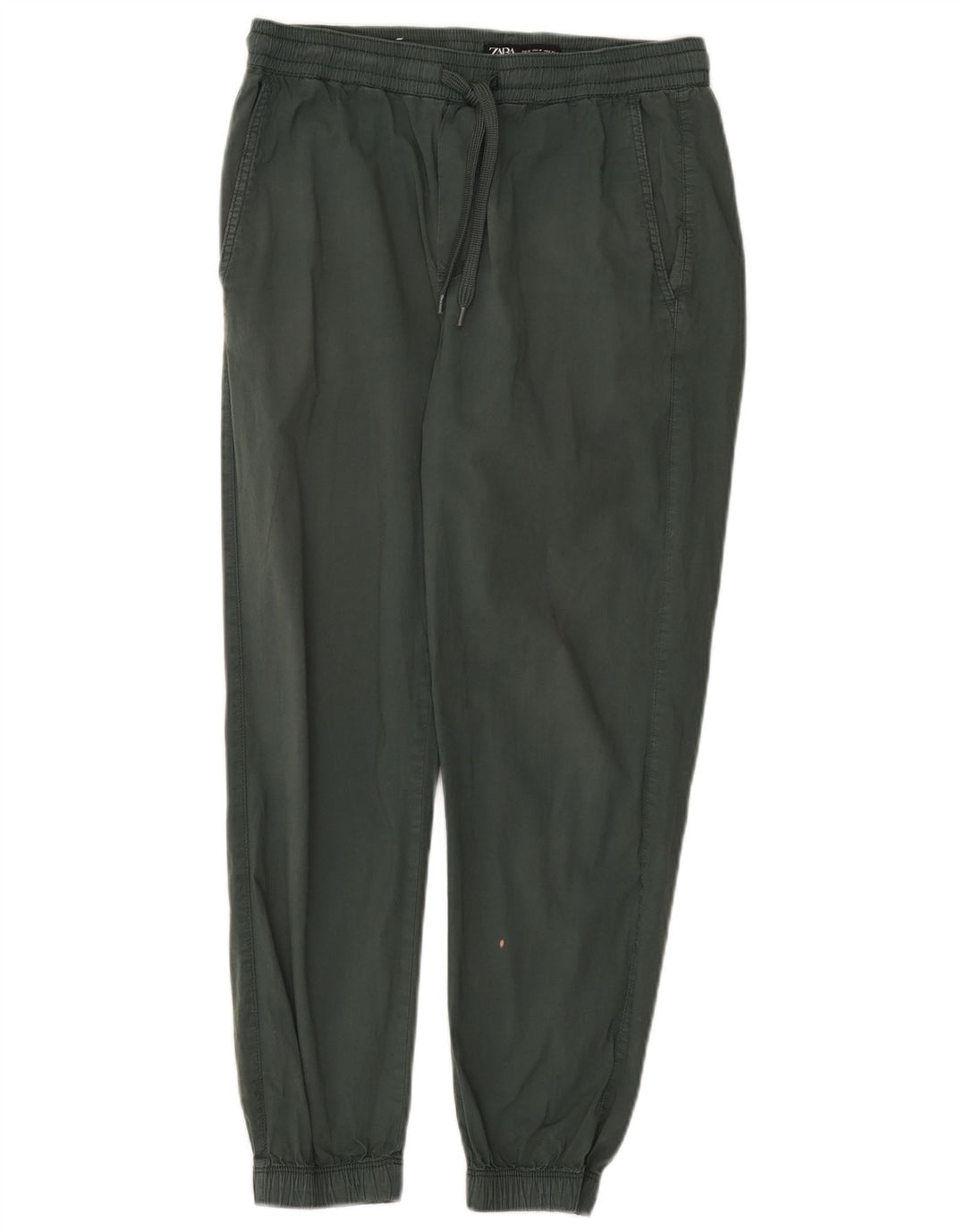 Damskie spodnie joggery Zara, średnie W28 L26, zielone bawełniane