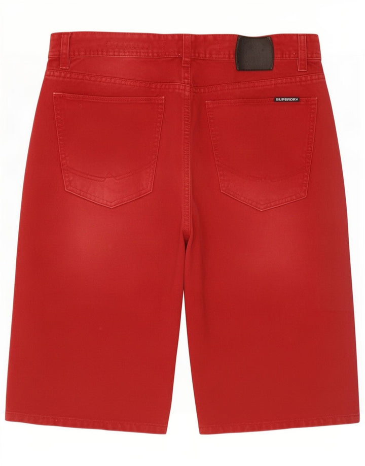 Męskie spodenki jeansowe Superdry, małe W29, czerwone, bawełniane