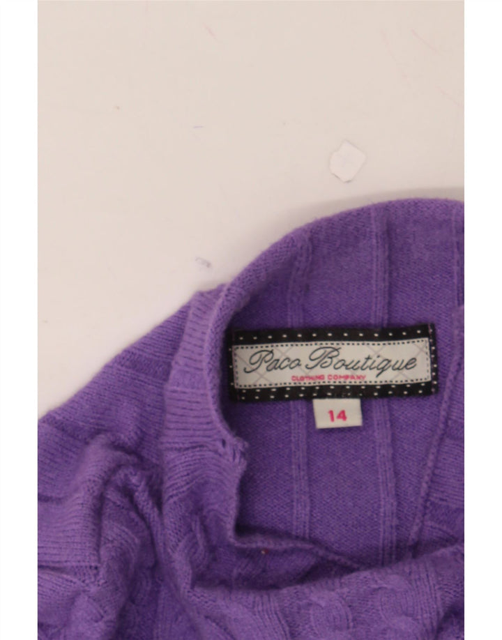 PACO BOUTIQUE Womens Turtle Neck Jumper Sweater UK 14 Medium Purple Vintage Paco Boutique and Second-Hand Paco Boutique from Messina Hembry 