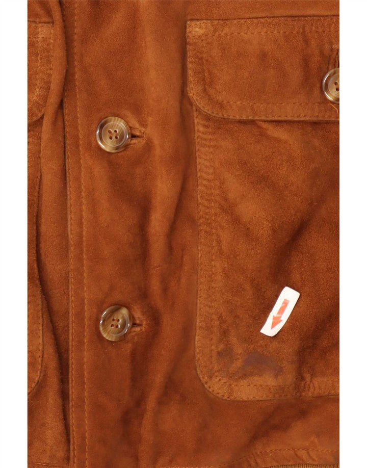 Vintage męska zamszowa kurtka bomber IT 48 średni beż