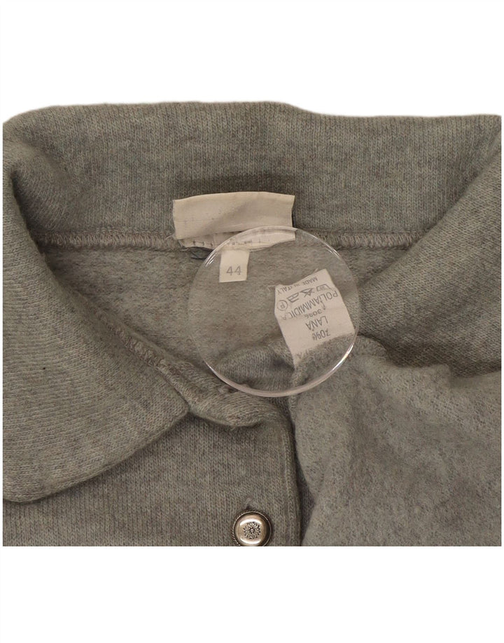 Damski sweter oversize TRUSSARDI z golfem IT 44, średnioszary, wełniany