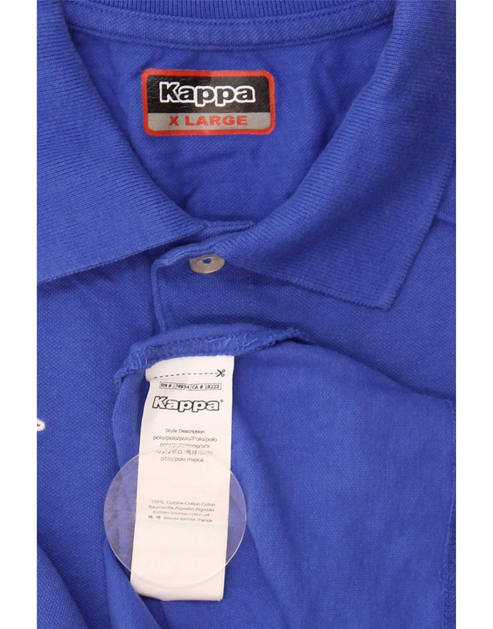 Męska koszulka polo Kappa XL, niebieska, bawełniana