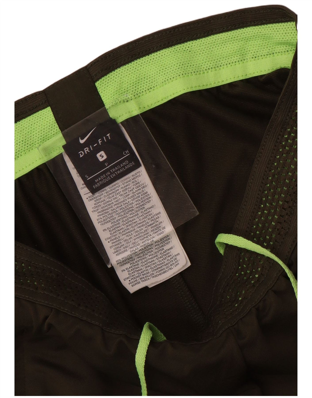 Męskie spodnie dresowe Nike Dri Fit, małe, geometryczne, khaki, poliester