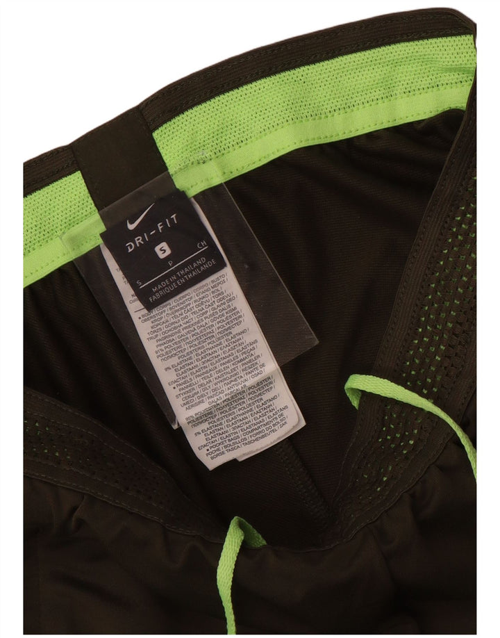Męskie spodnie dresowe Nike Dri Fit, małe, geometryczne, khaki, poliester