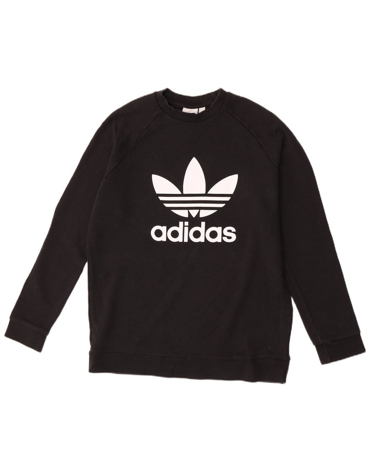 Adidas Męska bluza z grafiką, duża, czarna, bawełniana