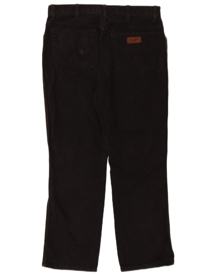 Męskie jeansy Wrangler o prostym kroju W36 L30, czarne, bawełniane