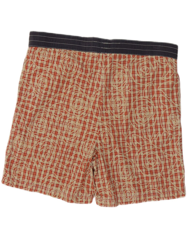 Męskie spodenki kąpielowe Tommy Hilfiger w średnią czerwoną kratkę, bawełniane