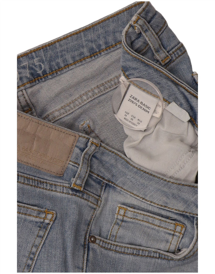 Damskie jeansy Zara w trudnej sytuacji EU 38 Small W28 L26 Niebieskie
