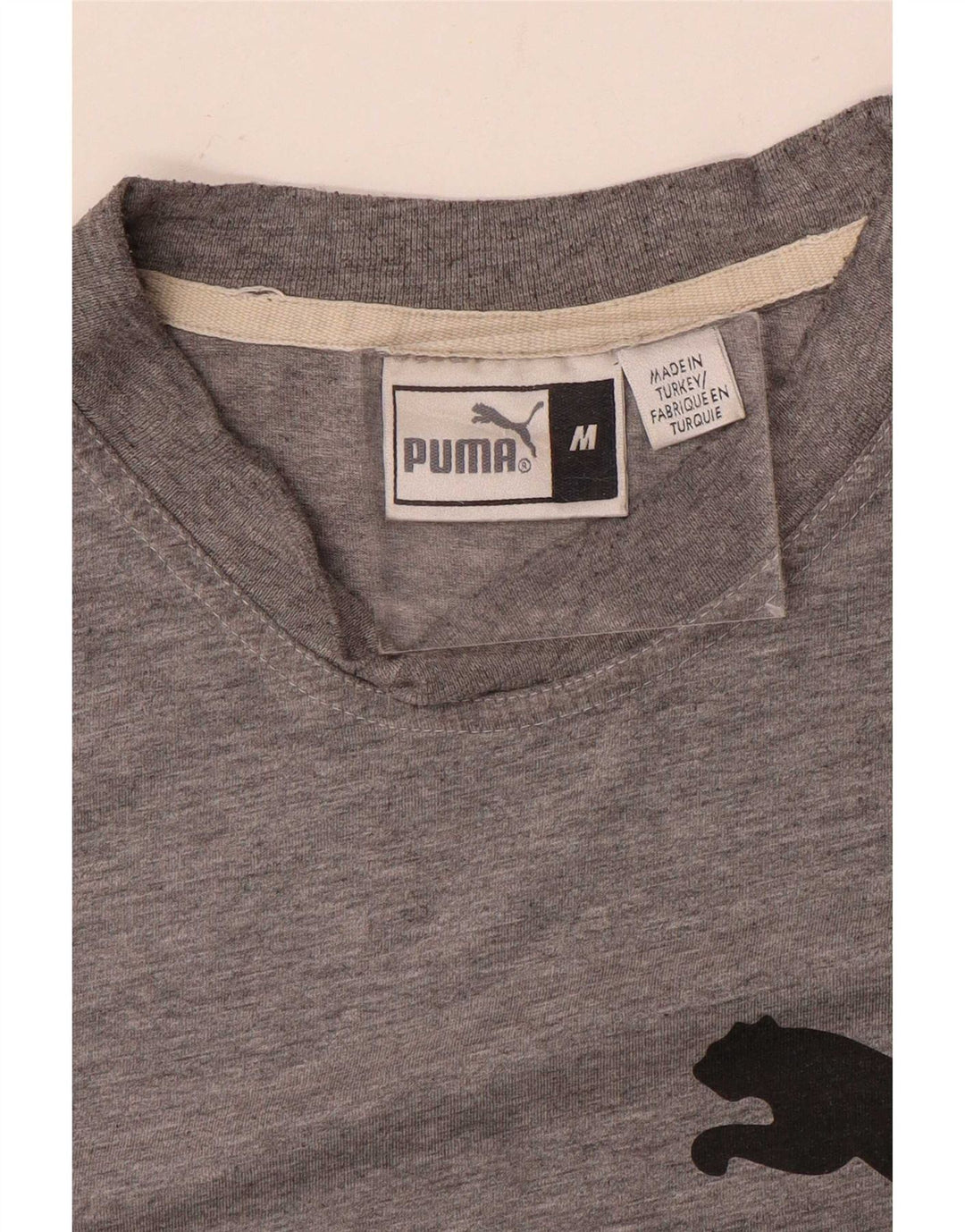 Męski T-shirt z grafiką Puma, średni szary, nakrapiany