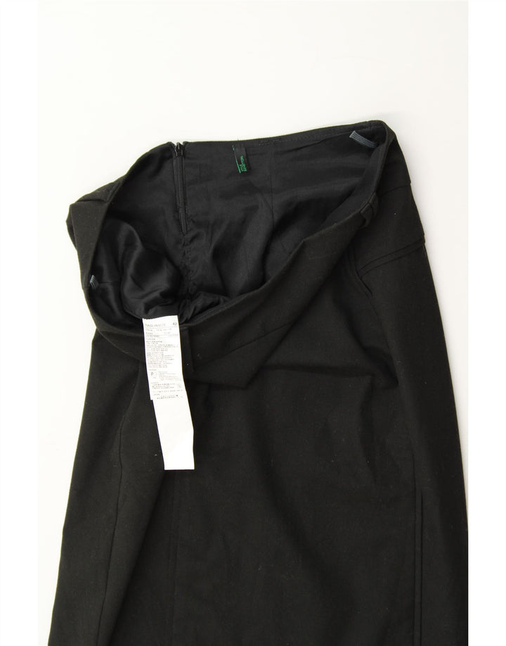 BENETTON Womens Pencil Skirt IT 42 Medium W30 Black Polyester Vintage Benetton and Second-Hand Benetton from Messina Hembry 