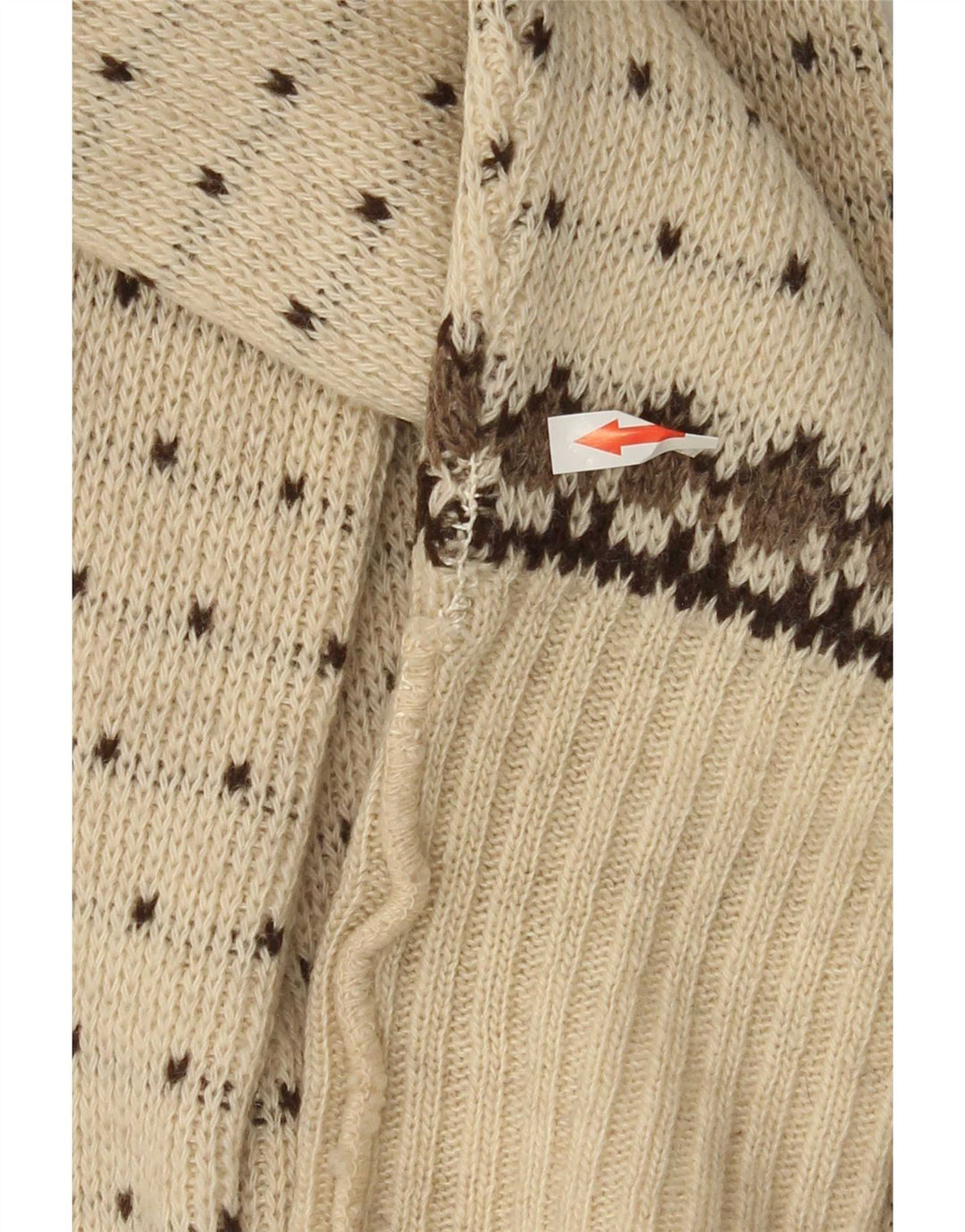 Męski sweter rozpinany Clipper IT 54 XL Off White Fair Isle Wool