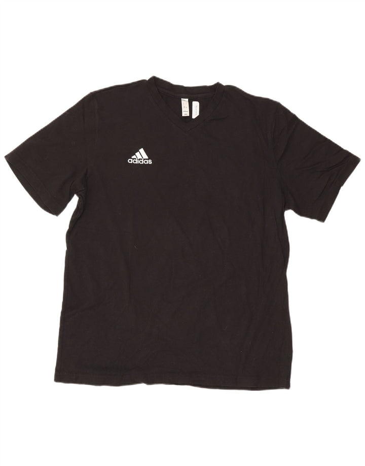 Adidas Męski T-shirt Top Duży Czarny Bawełniany