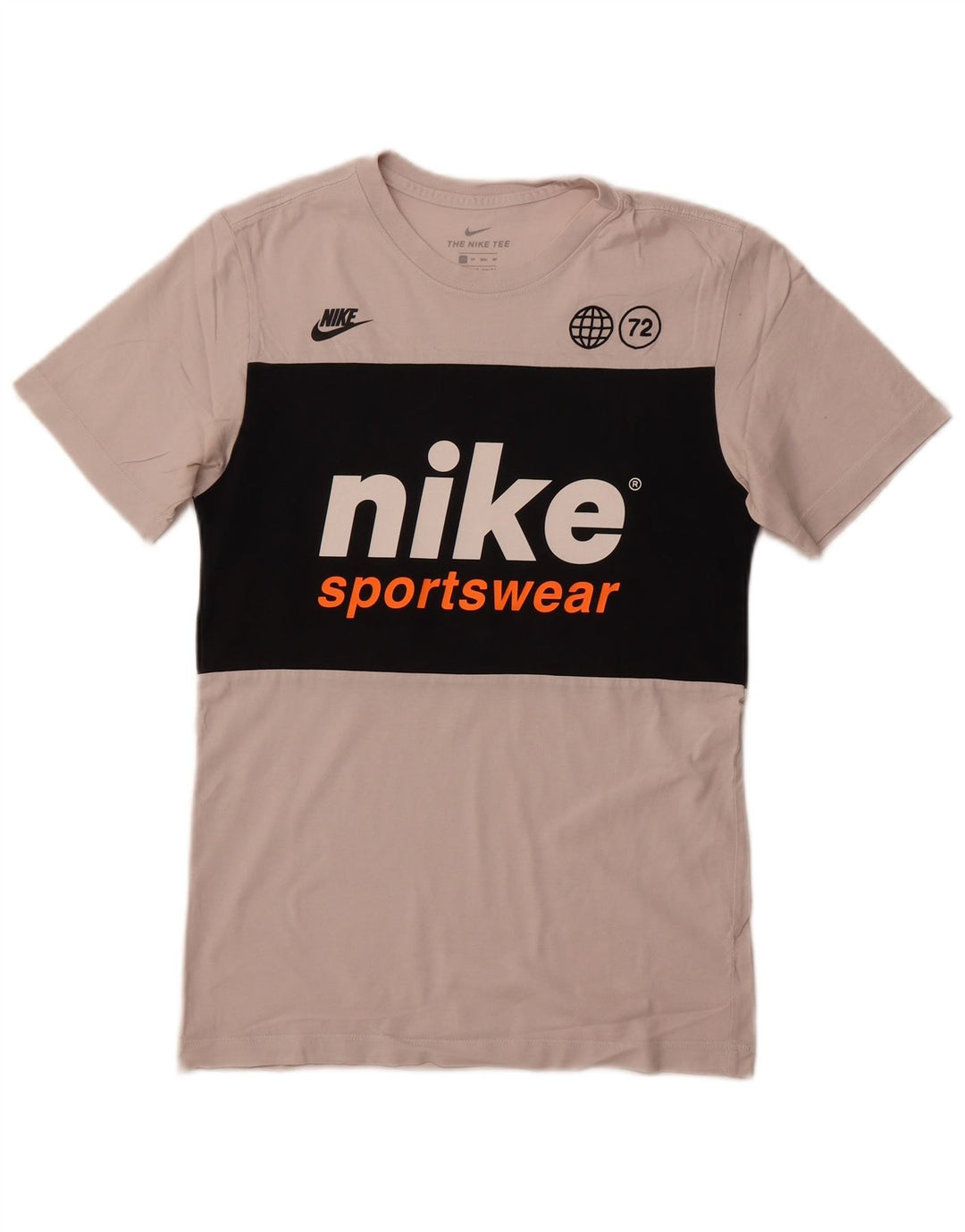 Męski T-shirt Nike z grafiką Top XS, biały, z blokami kolorów