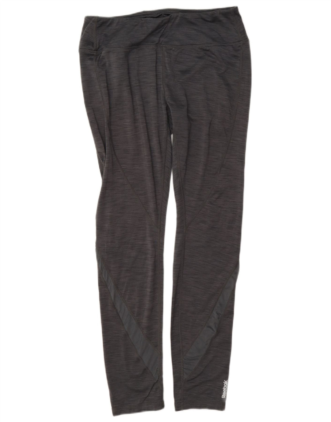 Damskie legginsy Reebok UK 12, średni szary, nakrapiany poliester