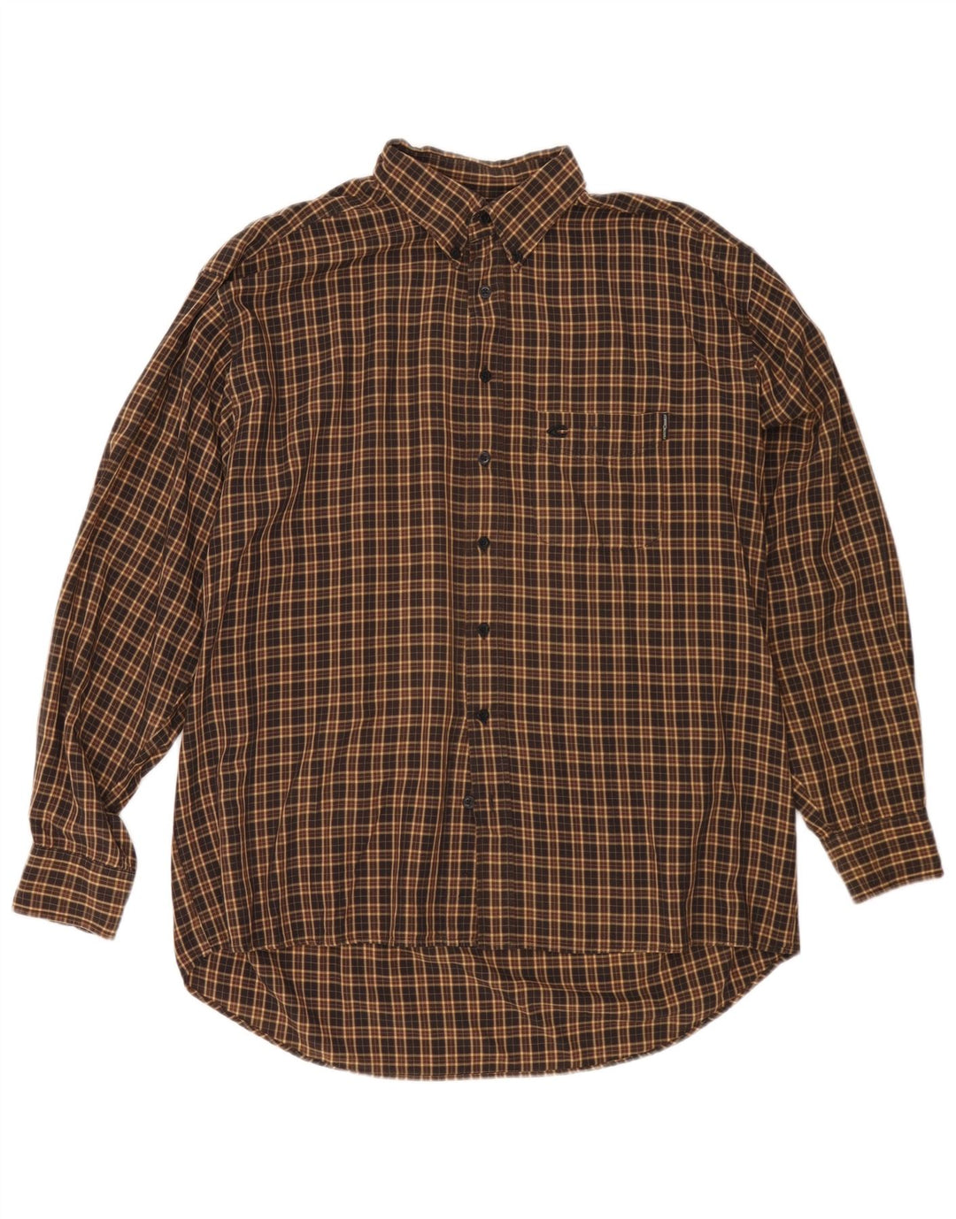 Męska koszula flanelowa Camel Active w dużą brązową kratę