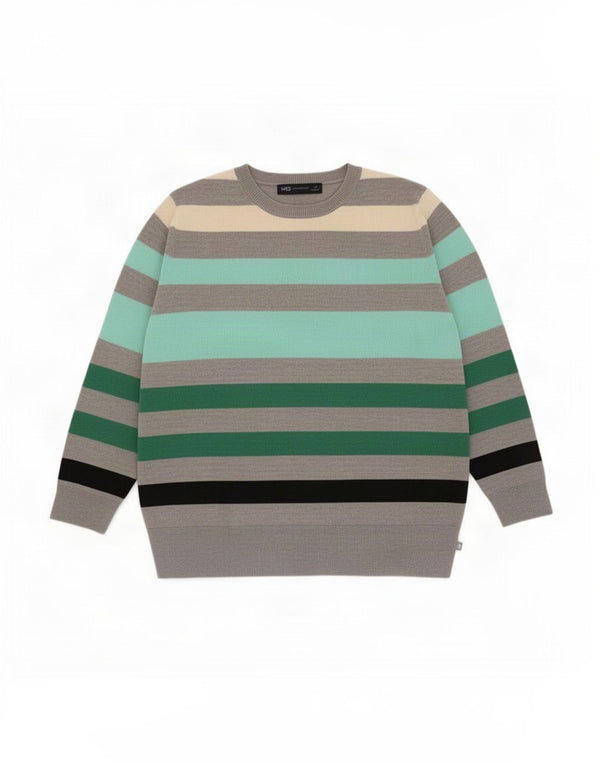 Marks & Spencer Damski sweter z dekoltem w łódkę, UK 16, duży, wielokolorowy