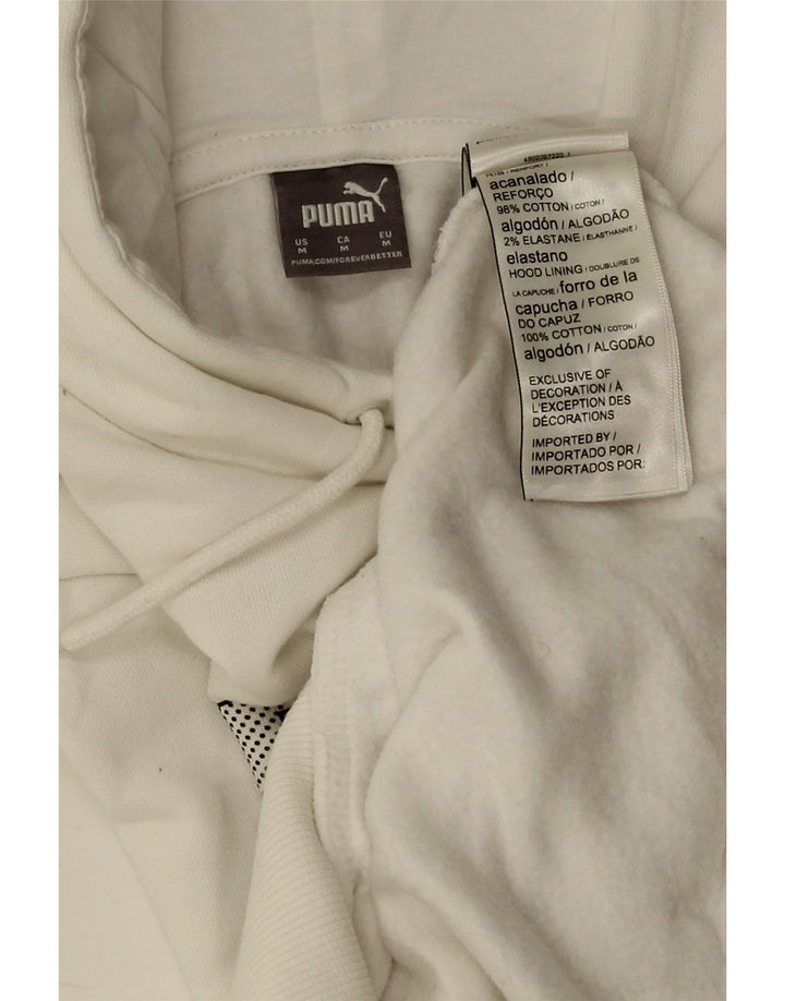 Damska bluza z kapturem Puma Graphic UK14 Średnia biała bawełna