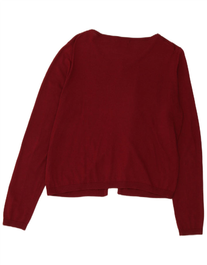Damski sweter bolerko Massimo Dutti UK 14, średni burgundowy jedwab
