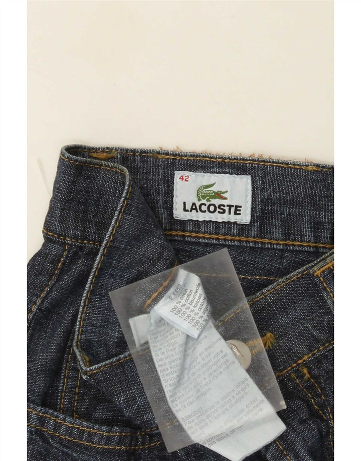 Lacoste Męskie proste dżinsy rozmiar 42 średnie W32 L28 granatowa bawełna