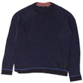 Męski sweter Ted Baker z okrągłym dekoltem, rozmiar 6 2XL, granatowy, z blokami kolorów