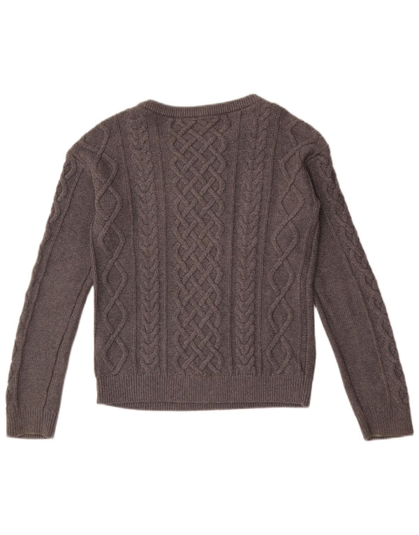 Sweter dziewczęcy Gap z dekoltem w łódkę 11-12 lat XL, szary, bawełniany
