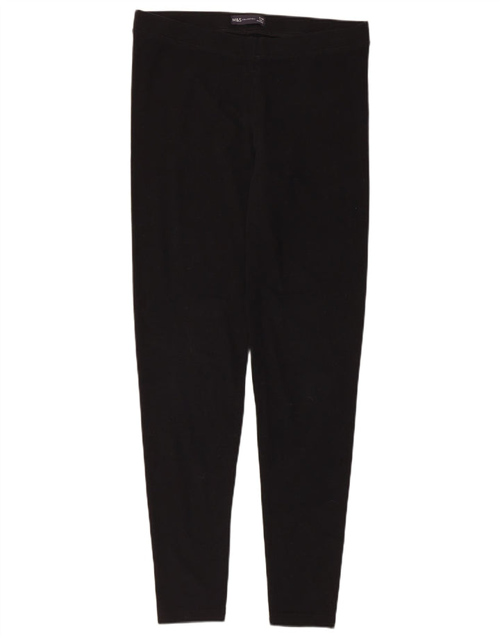 Legginsy damskie Marks & Spencer UK 12, średnie, czarne, bawełniane