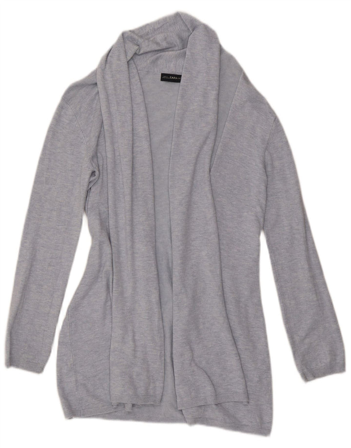 Damski sweter o przedłużonym fasonie Zara UK 10 Small Blue