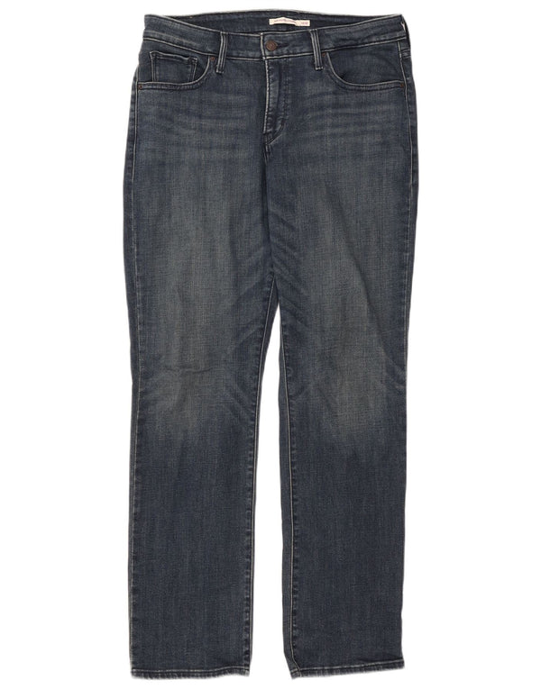 Damskie dżinsy Levi's 314 Shaping Straight US 16 2XL W33 L31 Niebieskie bawełniane