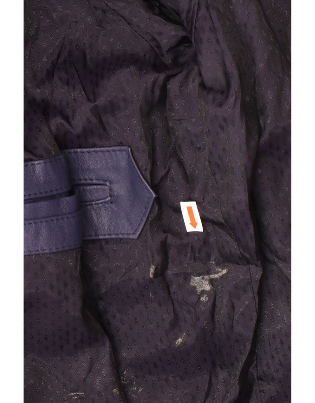 Vintage damska kurtka skórzana Bomber UK 14, średni granat