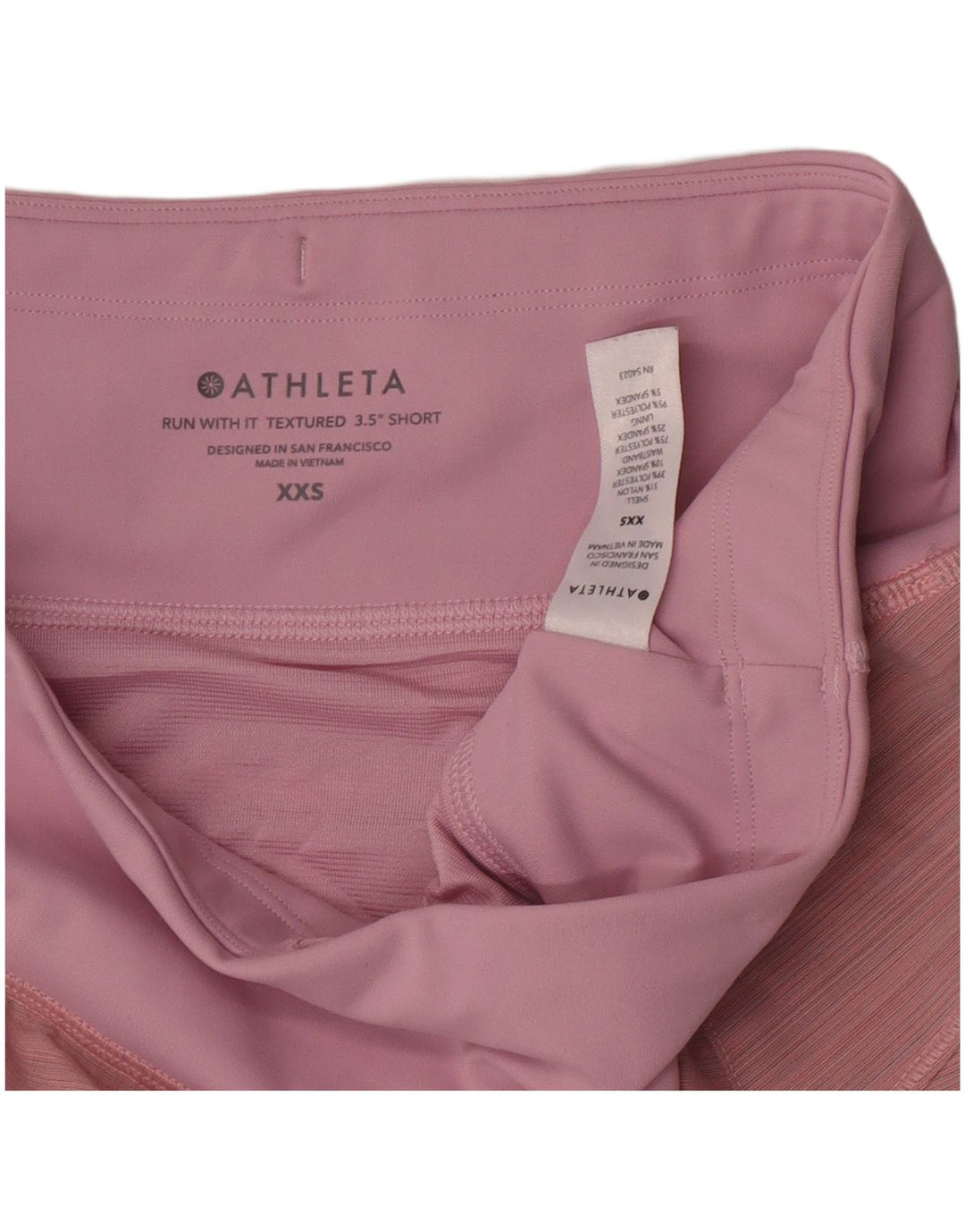 Damskie spodenki sportowe Athleta UK 2 2XS Różowy nylon