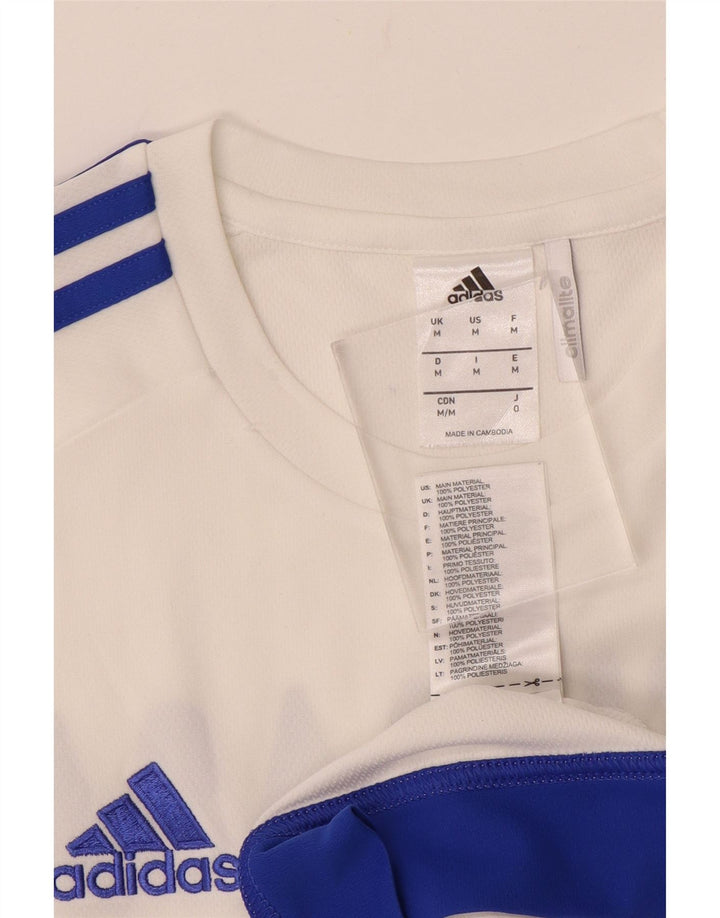 Męska koszulka Adidas Climalite Graphic Top Medium White Colorblock