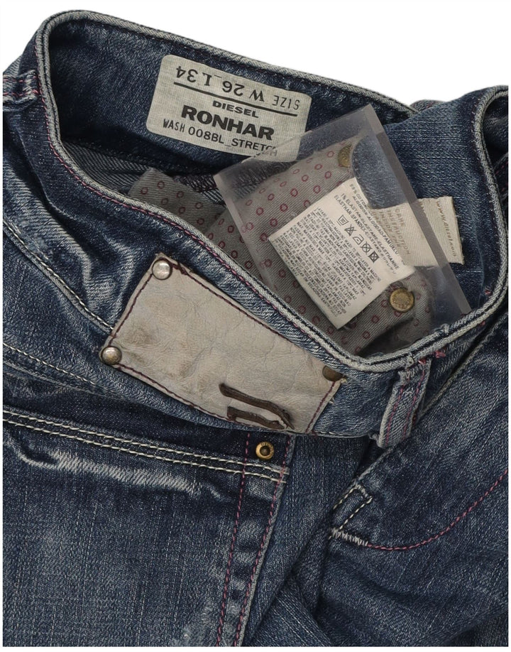 DIESEL Damskie jeansy Ronhar Bootcut W26 L30 Niebieskie bawełniane