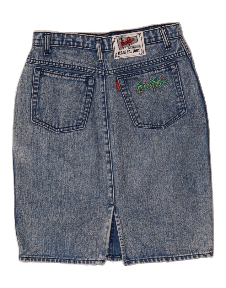 VINTAGE Womens Denim Skirt W32 Large Blue Cotton Vintage Vintage and Second-Hand Vintage from Messina Hembry 