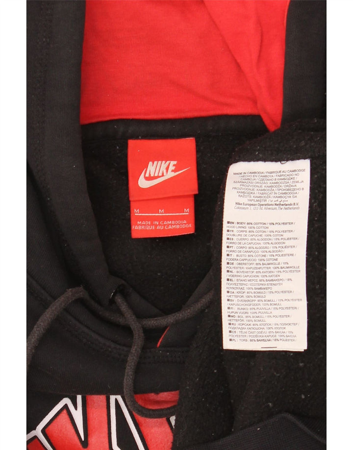 Męski sweter z kapturem Nike Air Graphic, średni czarny, bawełniany